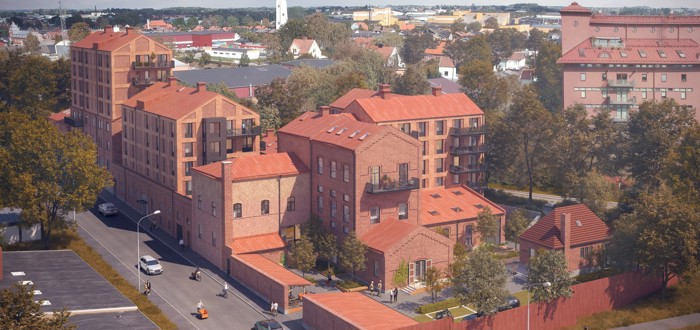 Renderingsbild över området.